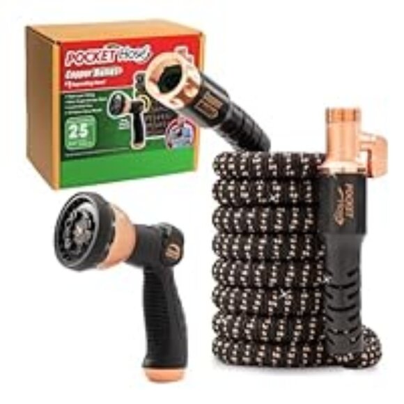 Pocket Hose Copper Bullet Expanding 25-FT Garden Hose & Sprayer - Picture 1 of 5